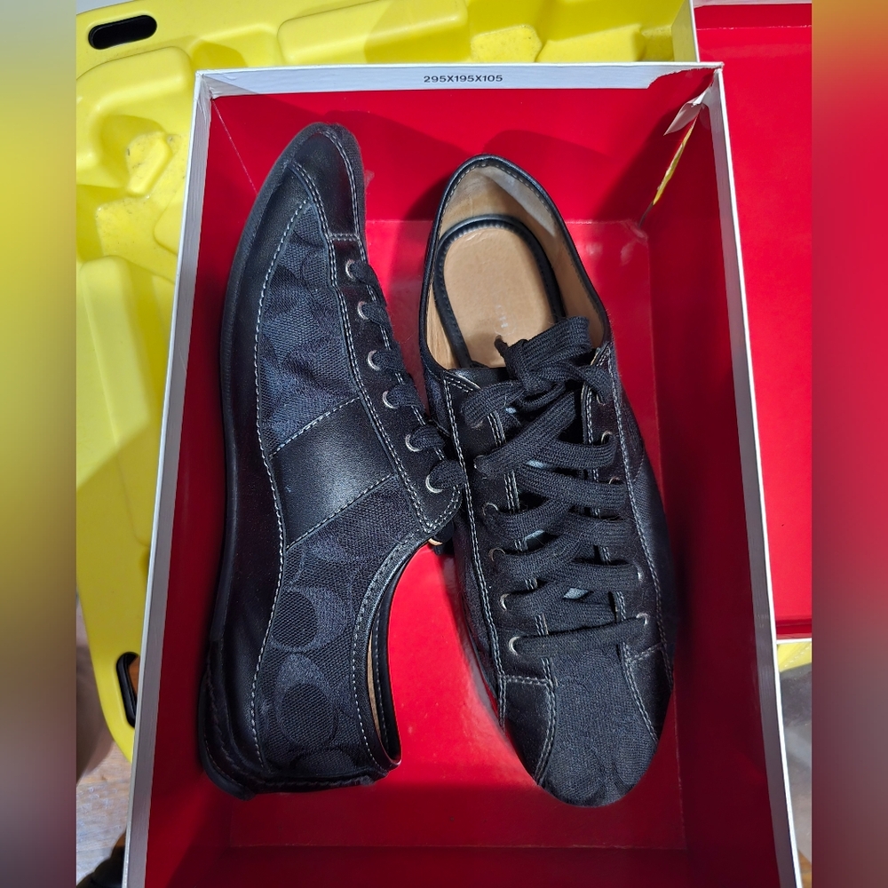 Coach Black Patterned Women's Sneakers